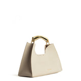 Poline Midi Bag in Blanc Pebbled Leather