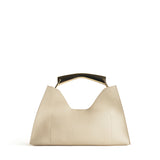 Poline Midi Bag in Blanc Pebbled Leather