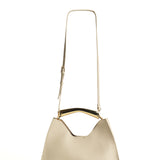 Poline Midi Bag in Blanc Pebbled Leather