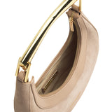 Cecile Midi Bag in Taupe Suede