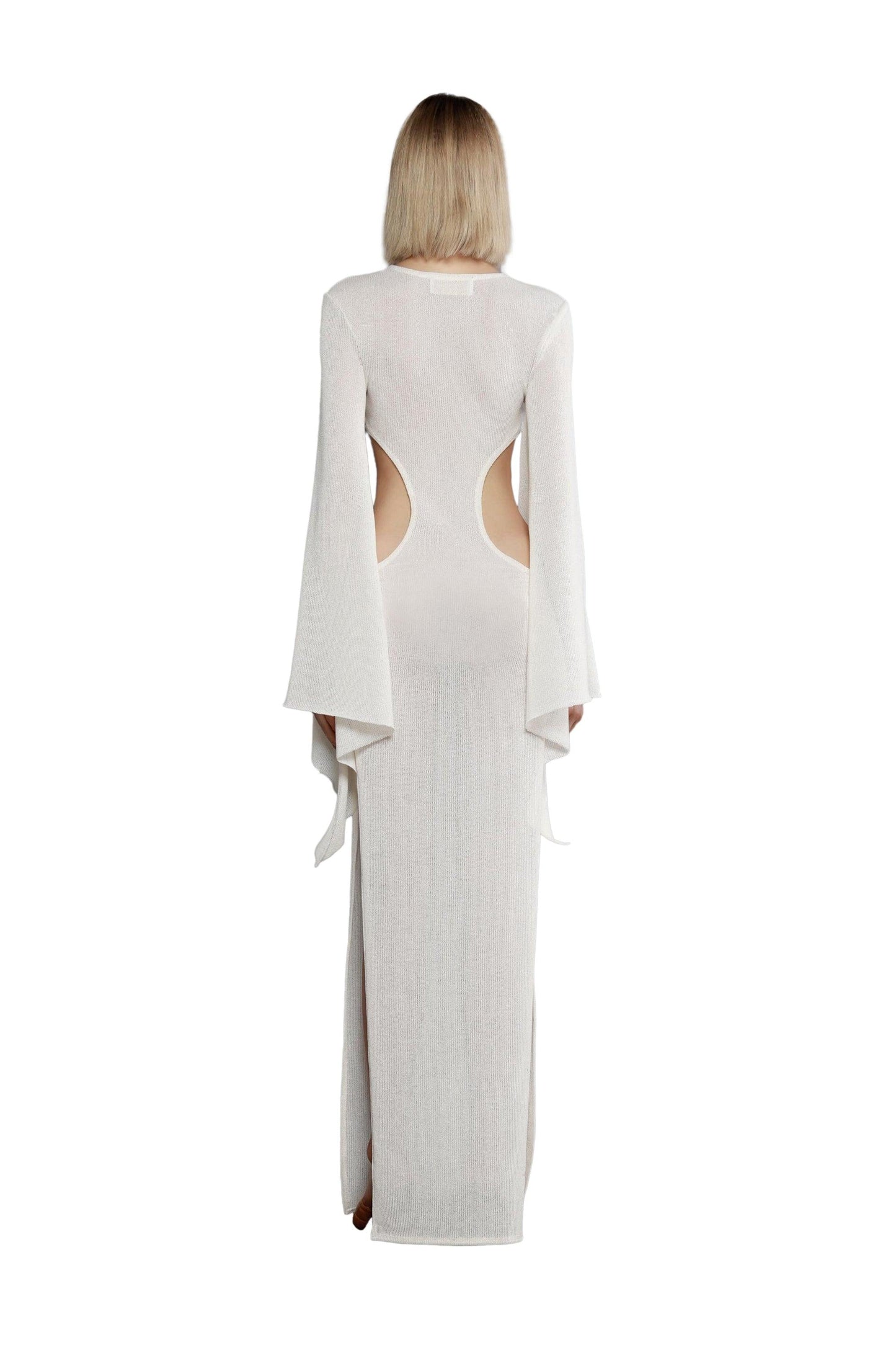 Dalia Blanc Kimono Knit Dress