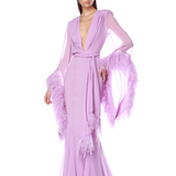 Geisha V-Neck Lilac Gown