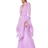 Geisha V-Neck Lilac Gown