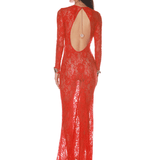 Electra Red Lace Gown