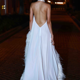 Madeline White Halterneck Gown