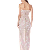 Dahlia Blush Multi Strapless Maxi Dress