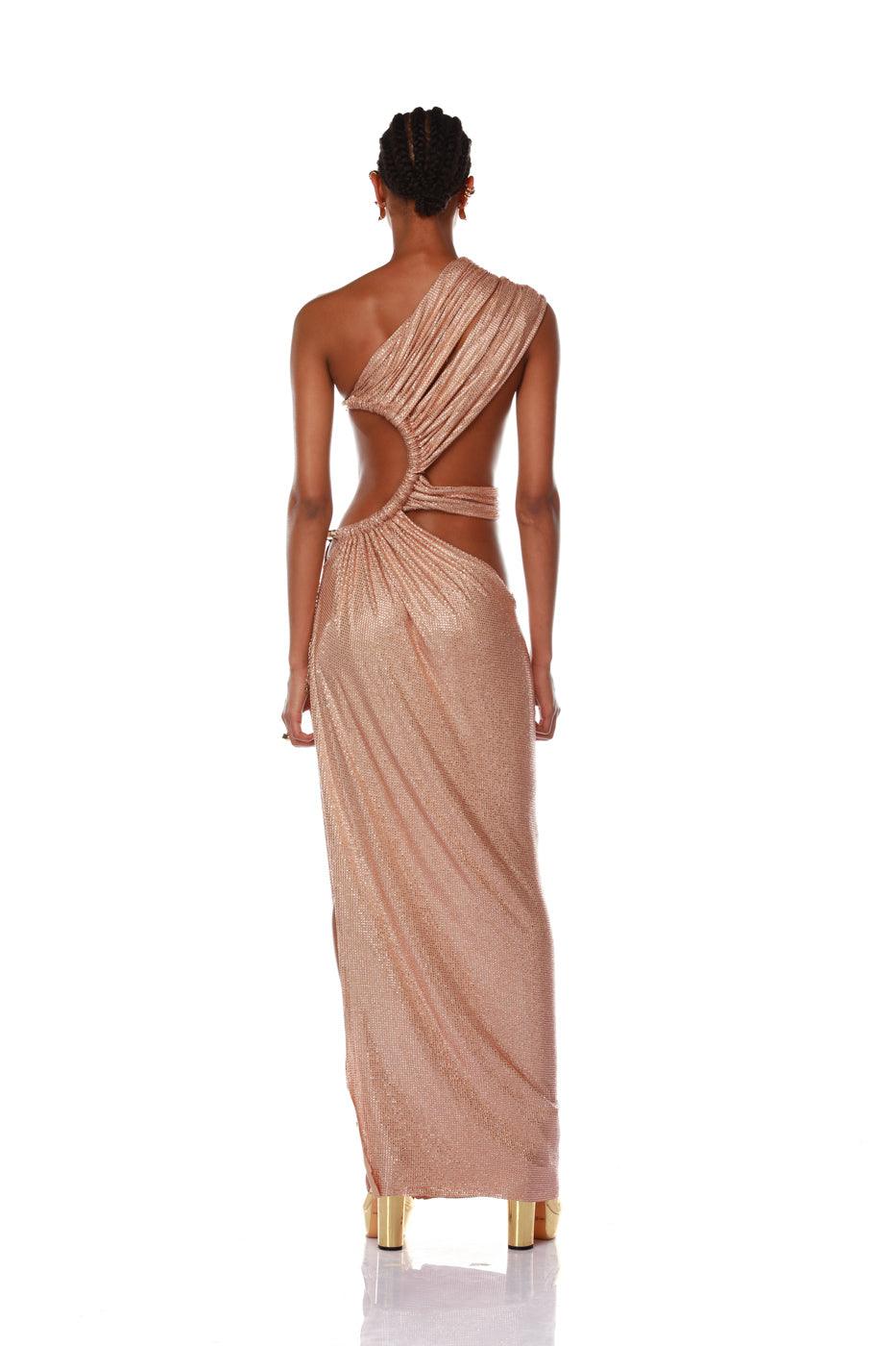 Jamilia Nude Diamond Gown