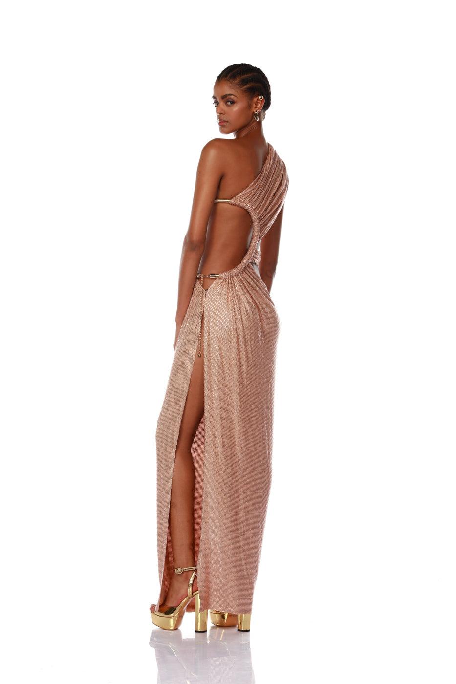 Jamilia Nude Diamond Gown