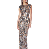 Violet Dark Silver Maxi Dress