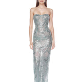 Giselle Powder Blue Maxi Dress