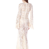 Mia Crochet Long Sleeve Maxi Dress