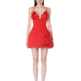 Emma Red Mini Dress - SAMPLE