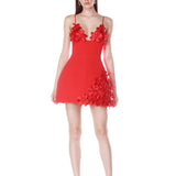 Emma Red Mini Dress - SAMPLE