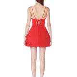 Emma Red Mini Dress - SAMPLE