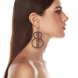 BB Black Rhinestone Earrings