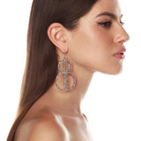 BB Silver Rhinestone Earrings