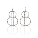 BB Silver Rhinestone Earrings