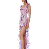 Lotus Sequin Purple Multi Maxi Dress