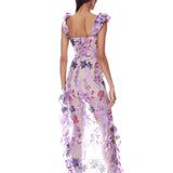 Lotus Sequin Purple Multi Maxi Dress