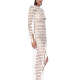 Lana White Crochet Fringe Maxi Dress - SAMPLE