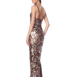 Allegra Gold Multi Maxi Dress