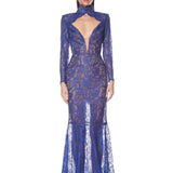 Lyra V-Neck Long Sleeve Maxi Dress - SAMPLE