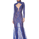 Lyra V-Neck Long Sleeve Maxi Dress - SAMPLE