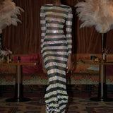 Webb Striped Gown - Sample