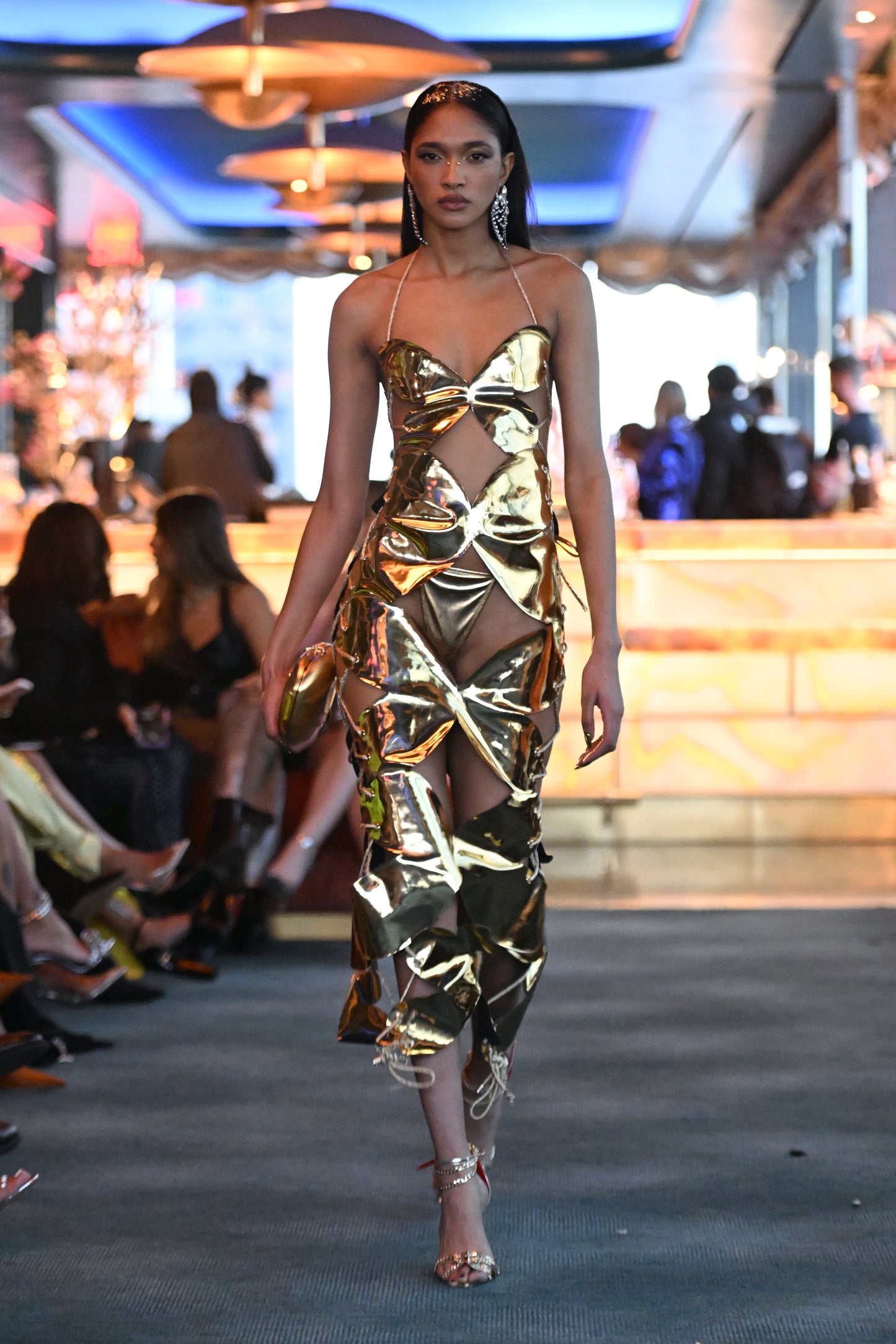 Butterfly Gold Cutout Gown - Pre Order