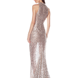Tessa Silver Halterneck Gown