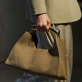 Poline Midi Bag in Cocoa Suede