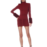 Eleanor Burgundy Mini Dress