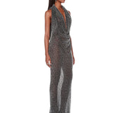 Amalia Noir Beaded Gown