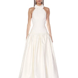 Arlo Halterneck White Gown