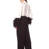Blair Top with Feather Trim