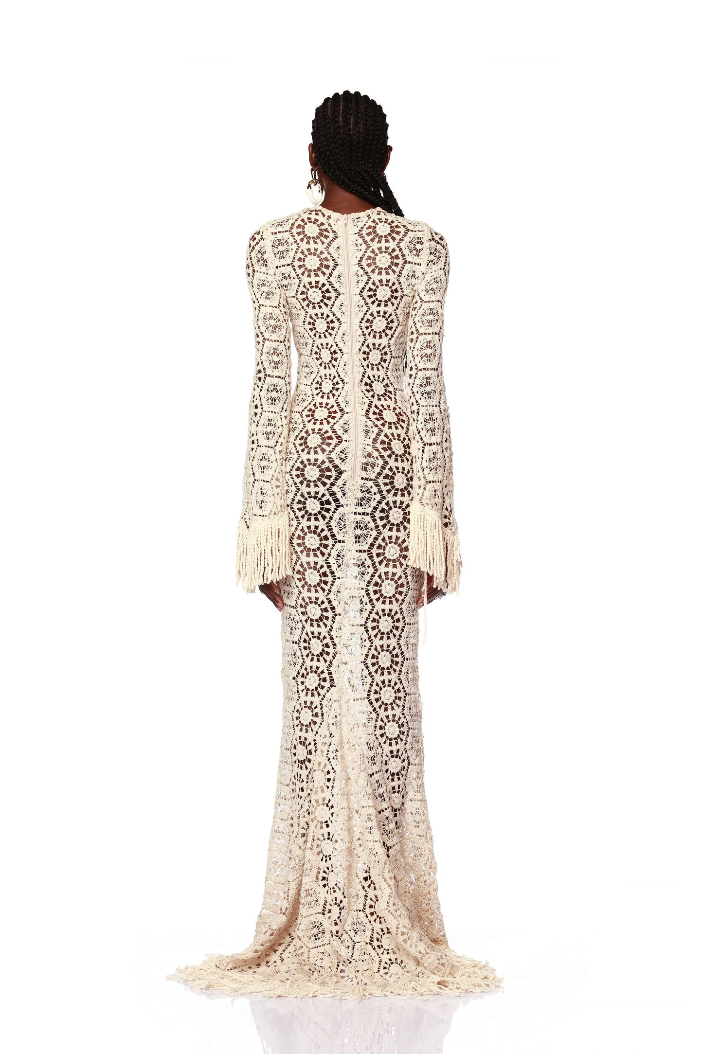 Maia Fringe Trim Gown - Pre Order