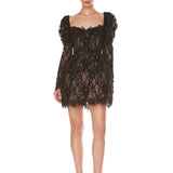 Colette Lace Noir Long Sleeve Mini Dress
