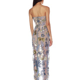 Dahlia Baby Blue Multi Maxi Dress