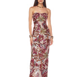 Dahlia Fuchsia Multi Maxi Dress