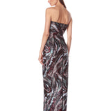 Dahlia Pink Multi Strapless Maxi Dress