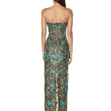 Dahlia Teal Multi Maxi Dress