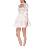 Daphne Ivory Long Sleeve Mini Dress