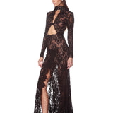 Eleanor Black Lace Gown