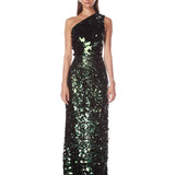 Farah Emerald One Shoulder Maxi Dress - SAMPLE