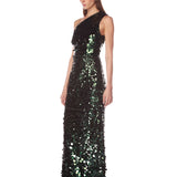 Farah Emerald One Shoulder Maxi Dress - SAMPLE