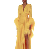 Geisha Mustard Maxi Dress