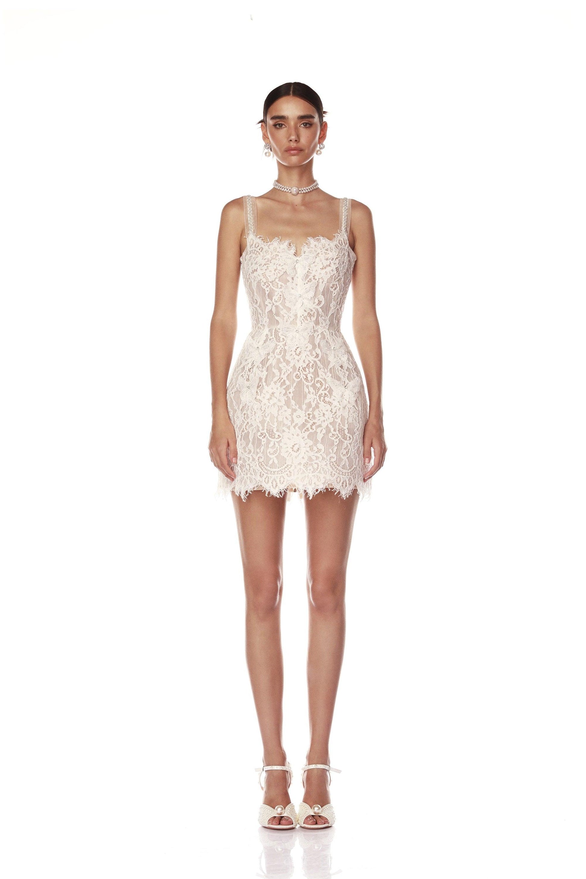 Colette Blanc Lace Mini Dress - Pre Order - BRONX AND BANCO