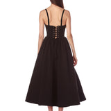 Inara Black & White Midi Dress