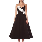Inara Black & White Midi Dress