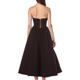 Inara Black & White Midi Dress